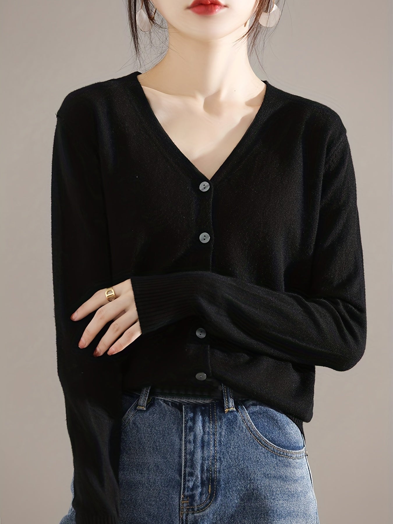 Solène™ | Cardigan Élégant à Col en V
