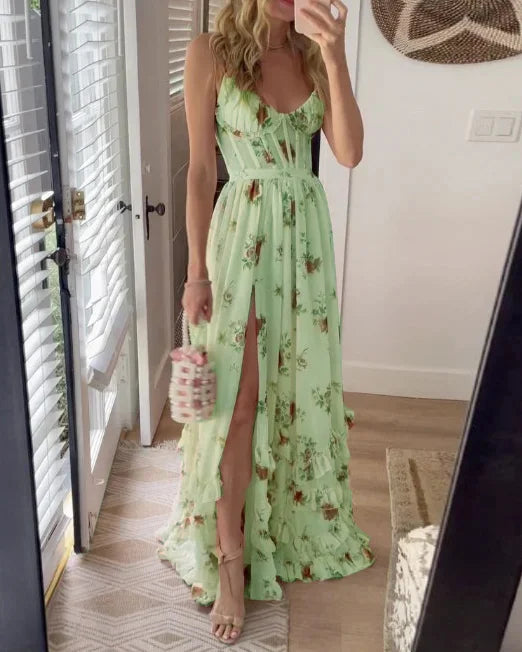 Sonja™ | Robe Midi Élégante à Imprimé Floral