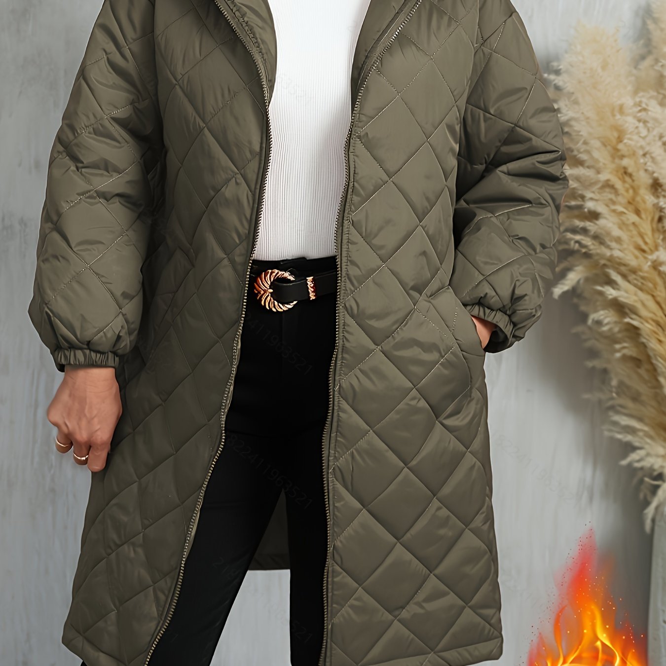 Calista™ | Veste longue matelassée à capuche