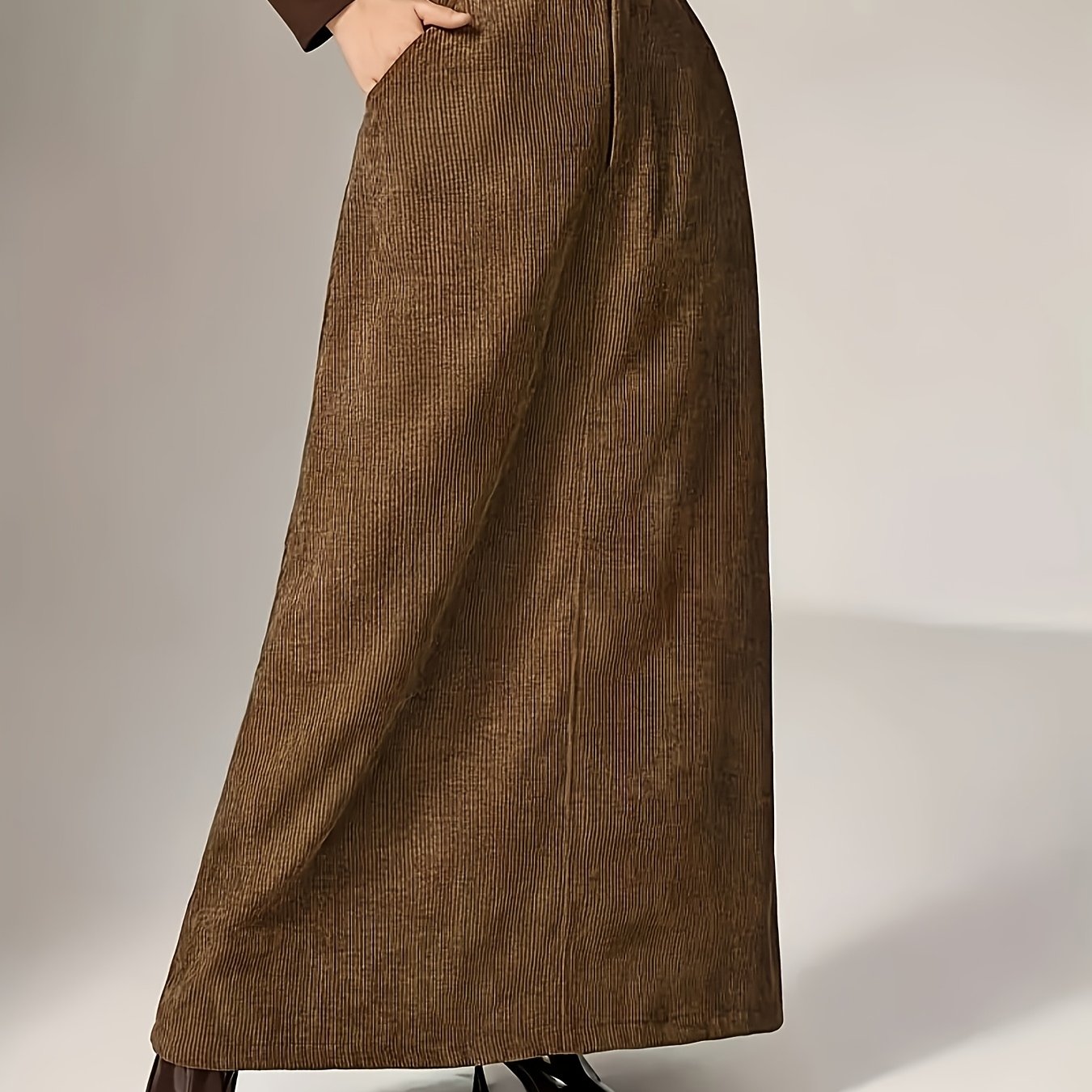 Silvia™ | Jupe Vintage Élégante en Velours Côtelé