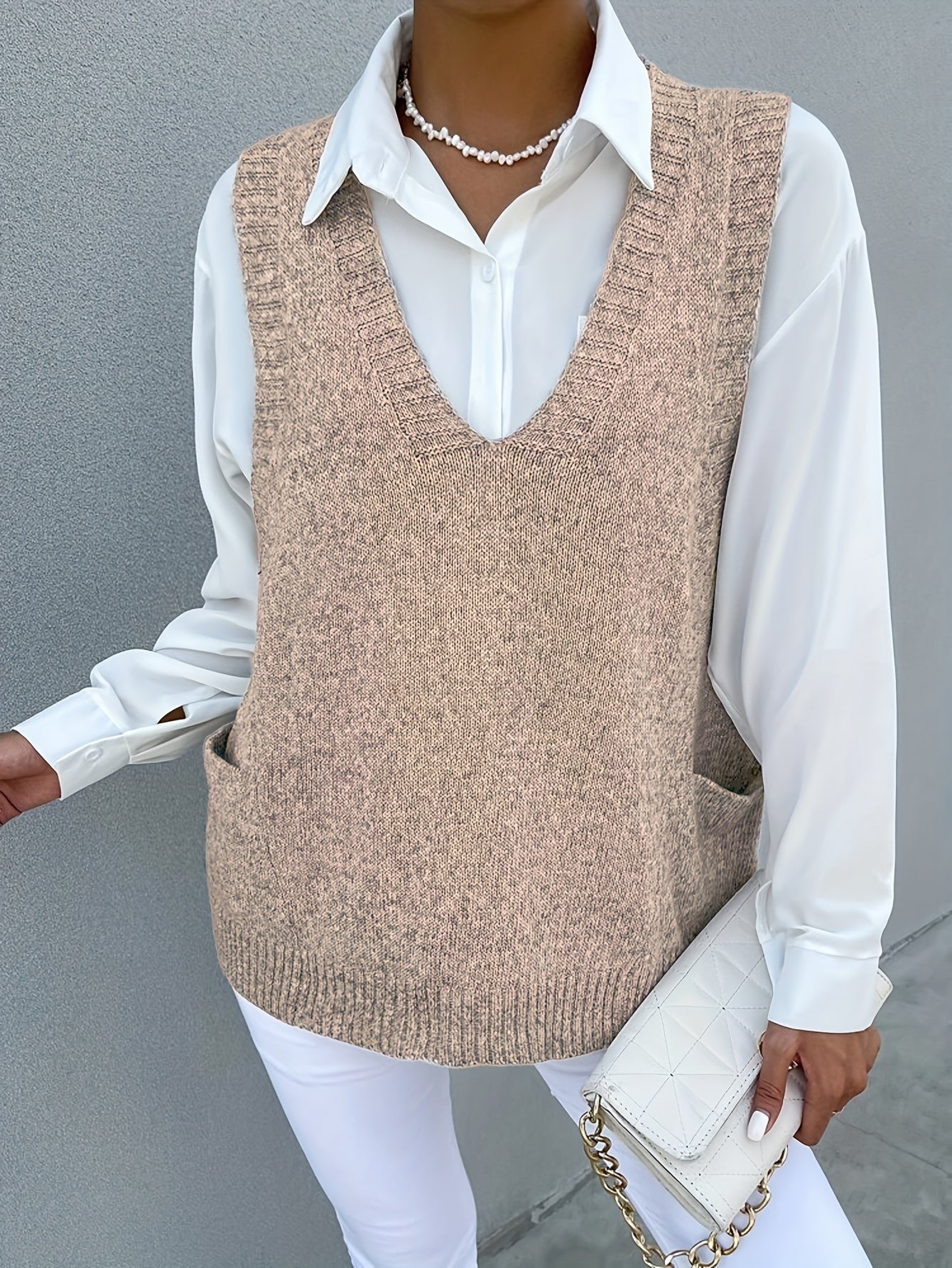 Melissa™ | Pull à Col V Doublé en Polaire