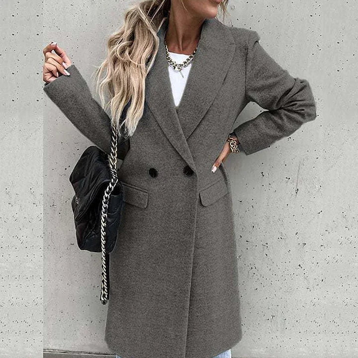 Margot™ | Manteau long croisé façon tailleur