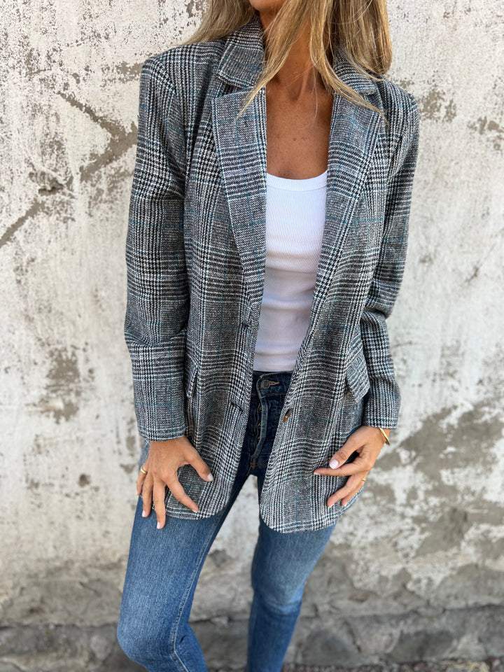 Sarah™ | Blazer à carreaux élégant