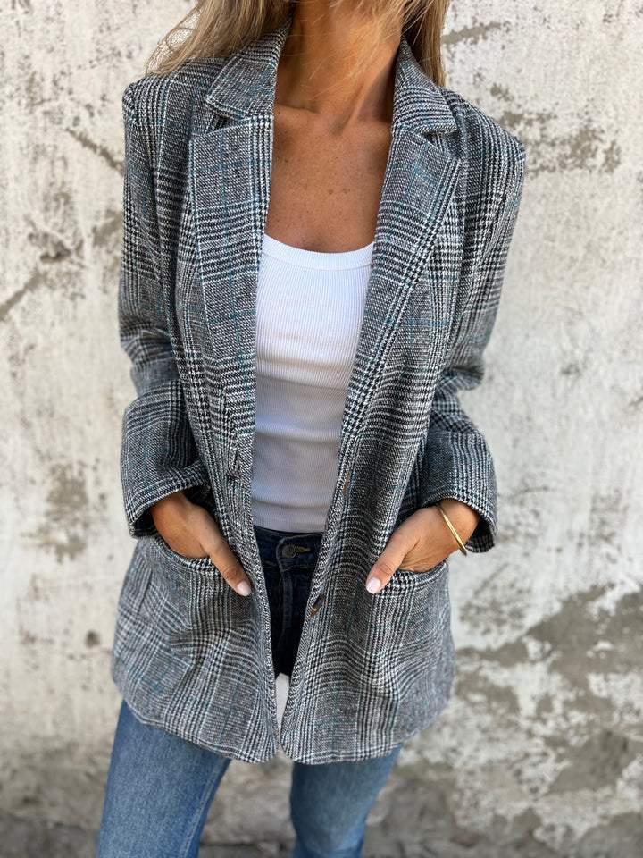 Sarah™ | Blazer à carreaux élégant