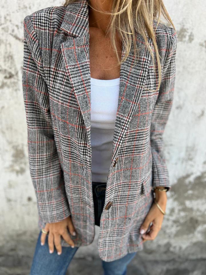 Sarah™ | Blazer à carreaux élégant