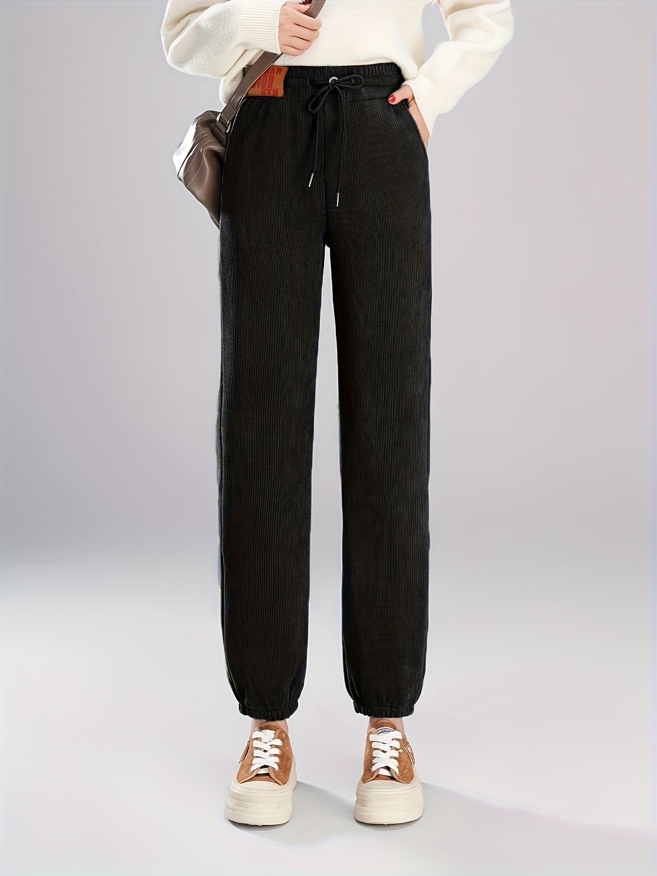 Catriona™ | Pantalon de jogging côtelé doublé polaire