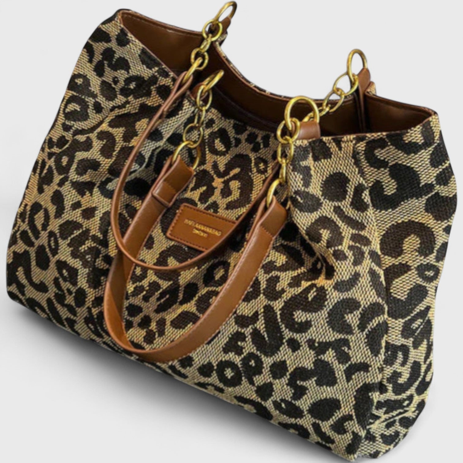 Naria™ | Sac Shopping Élégant en Toile Léopard