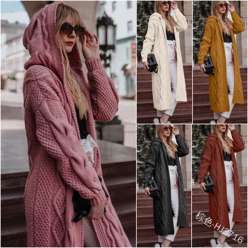 Hester™ | Cardigan long à capuche torsadé