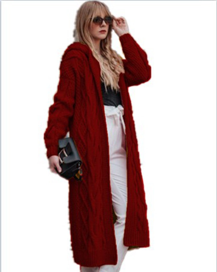 Hester™ | Cardigan long à capuche torsadé