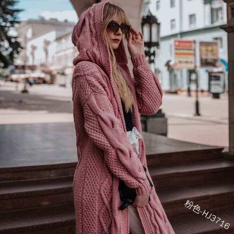 Hester™ | Cardigan long à capuche torsadé