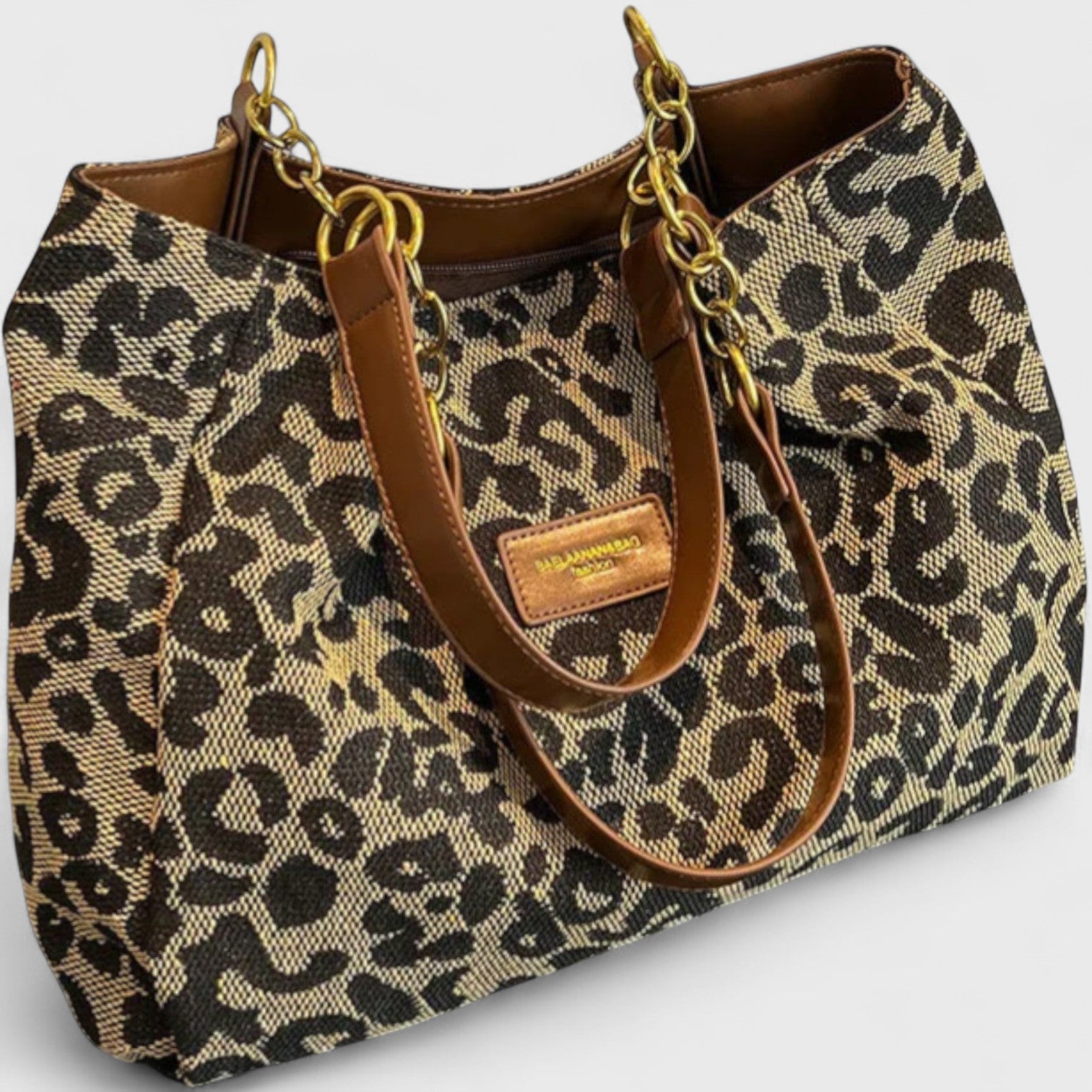 Naria™ | Sac Shopping Élégant en Toile Léopard