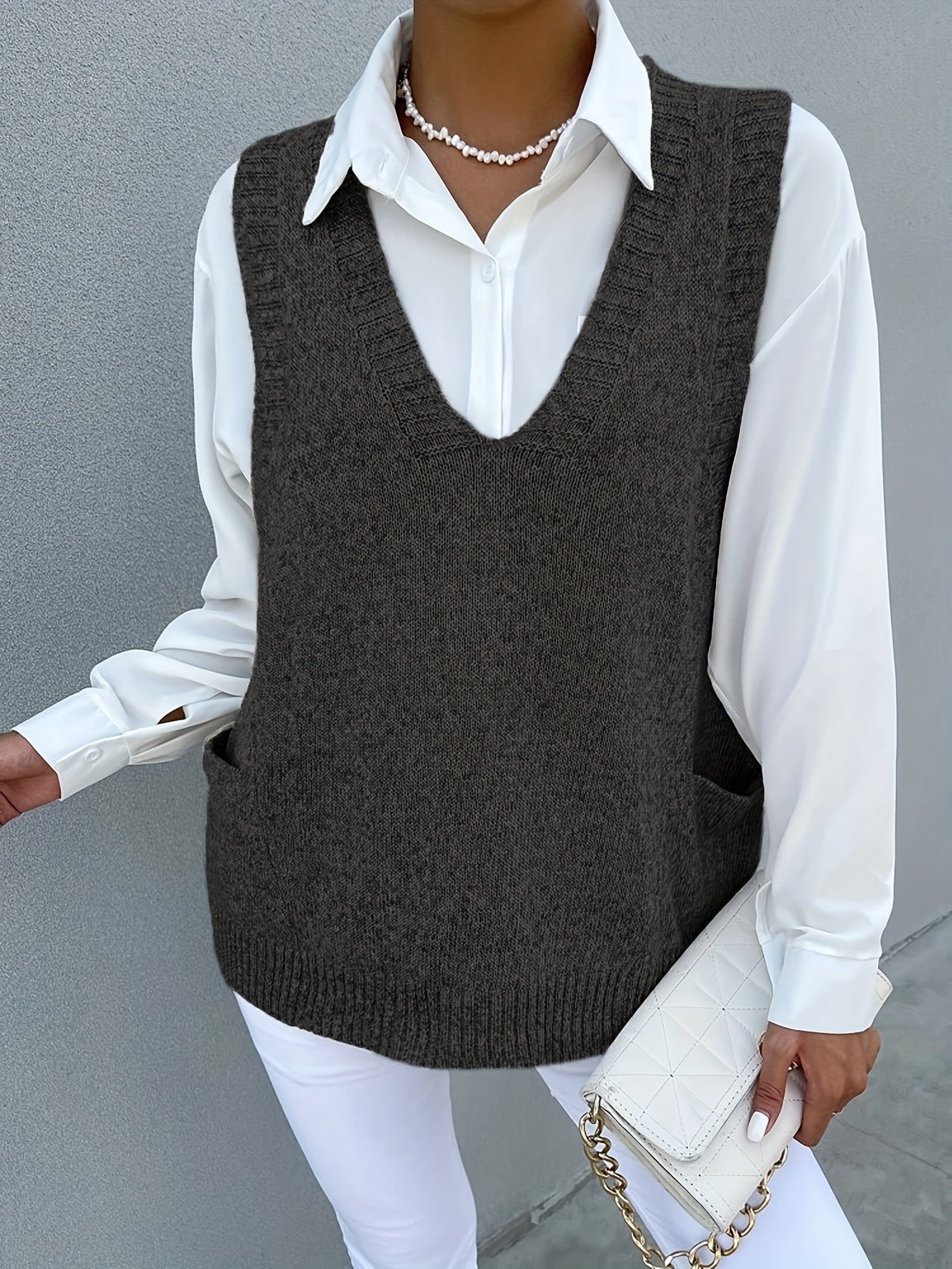 Melissa™ | Pull à Col V Doublé en Polaire