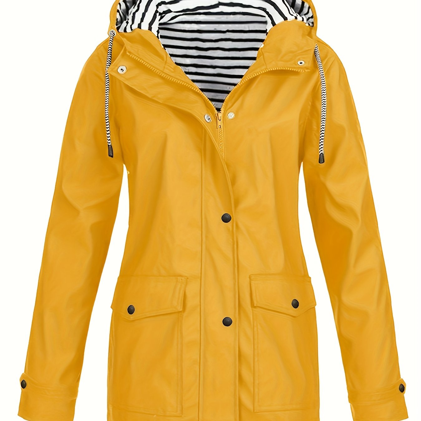 Zelda™ | Veste de pluie imperméable et légère à rayures avec capuche