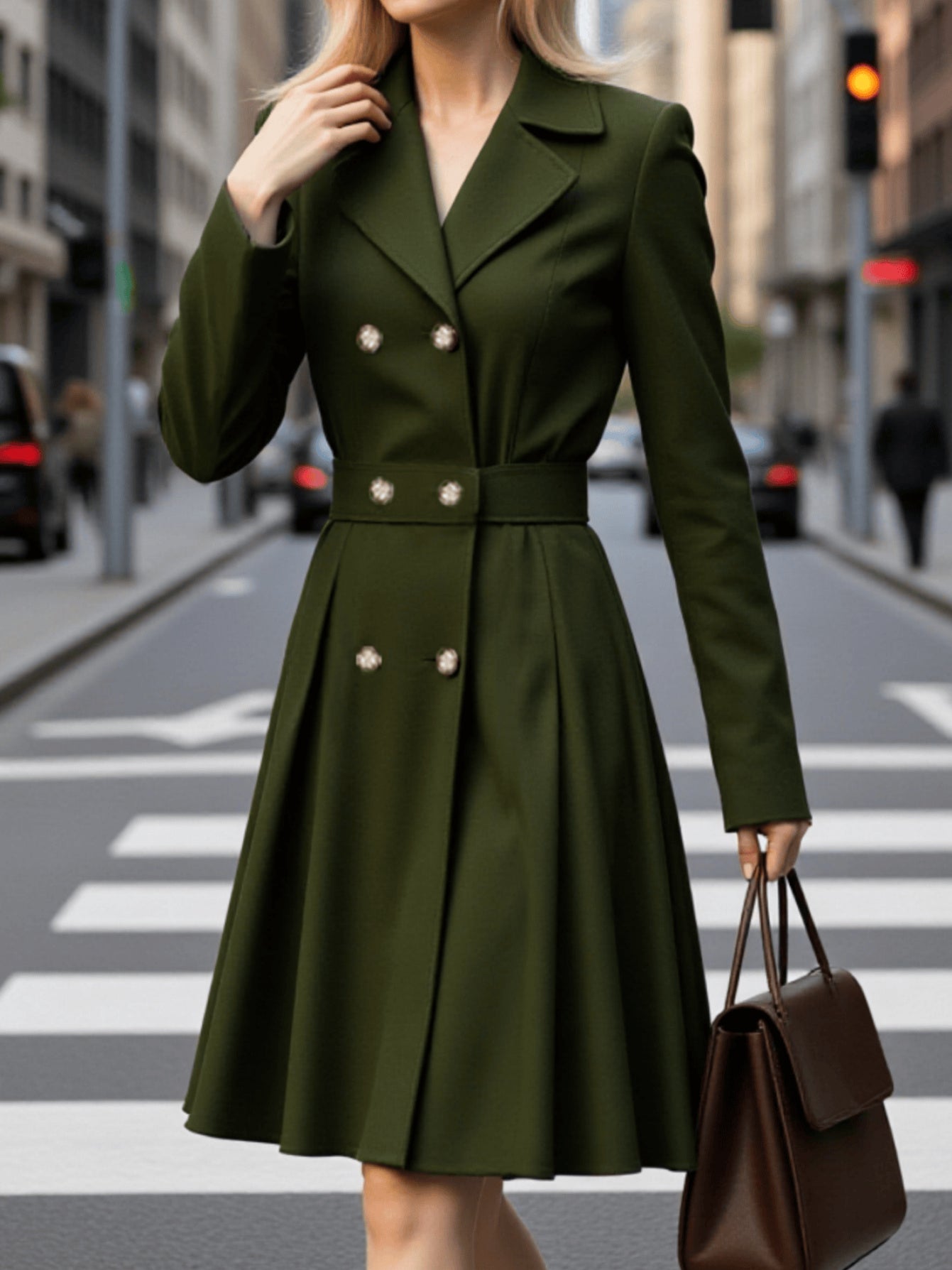 Suzette™ | Manteau long croisé évasé
