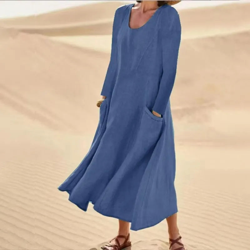 Donin™ | Robe Longue En Coton et  Lin