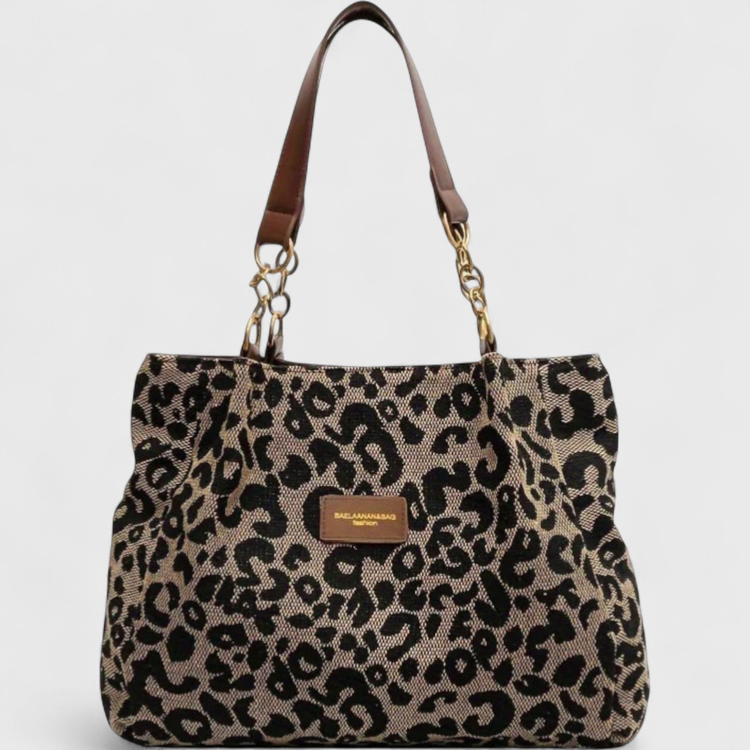 Naria™ | Sac Shopping Élégant en Toile Léopard