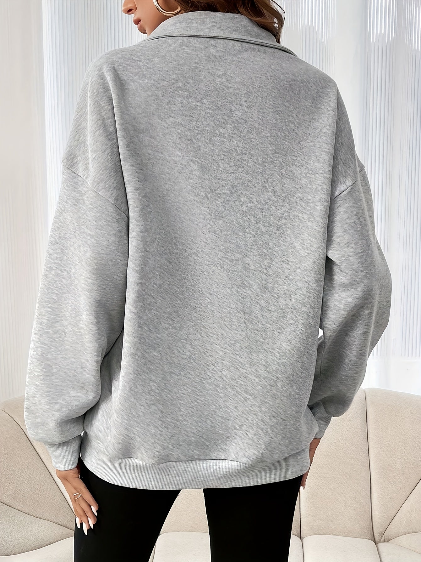 Violetta™ | Sweat demi-zip col montant coupe décontractée