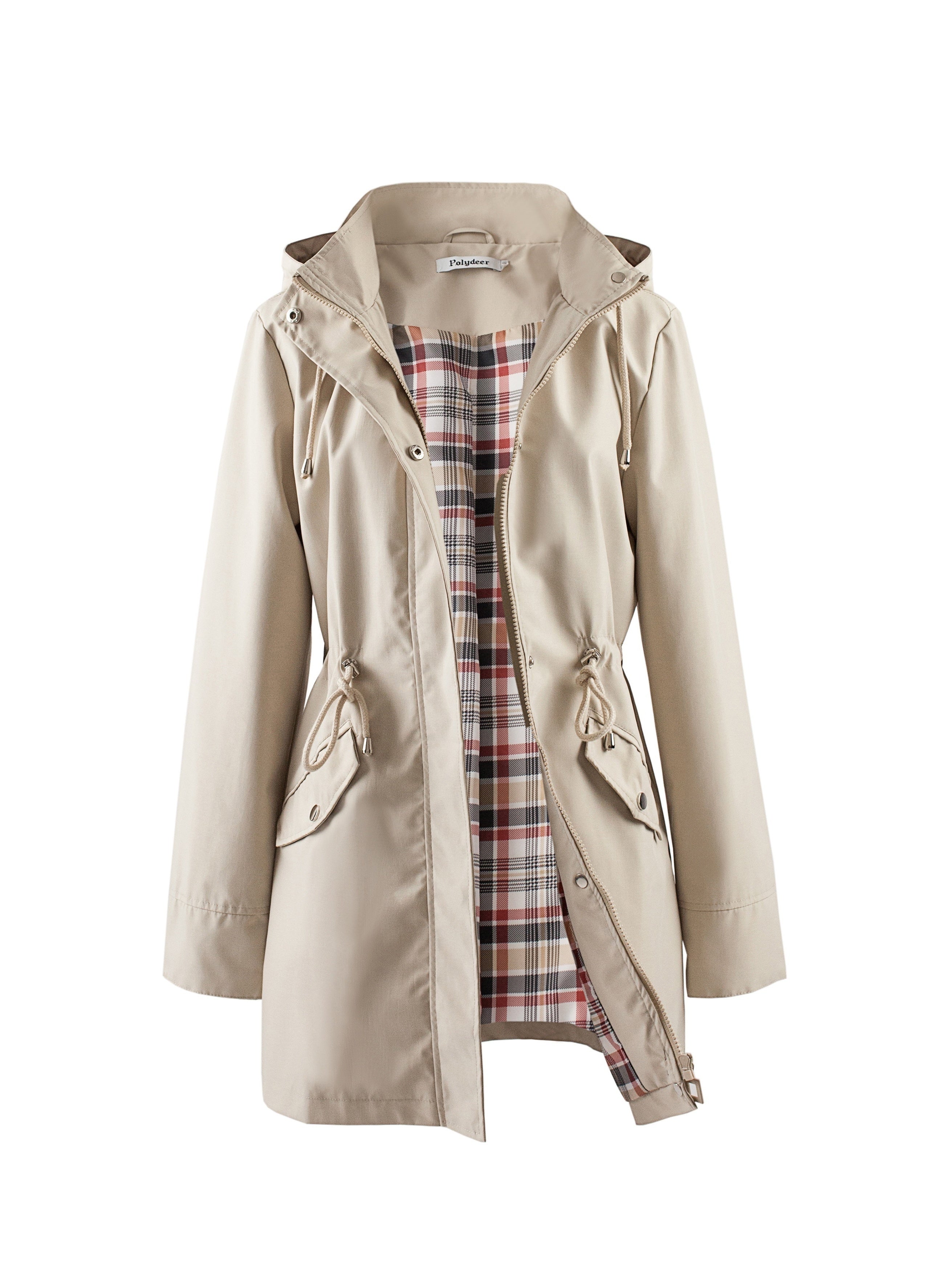 Veronica™ | Manteau à carreaux classique, cintré et imperméable