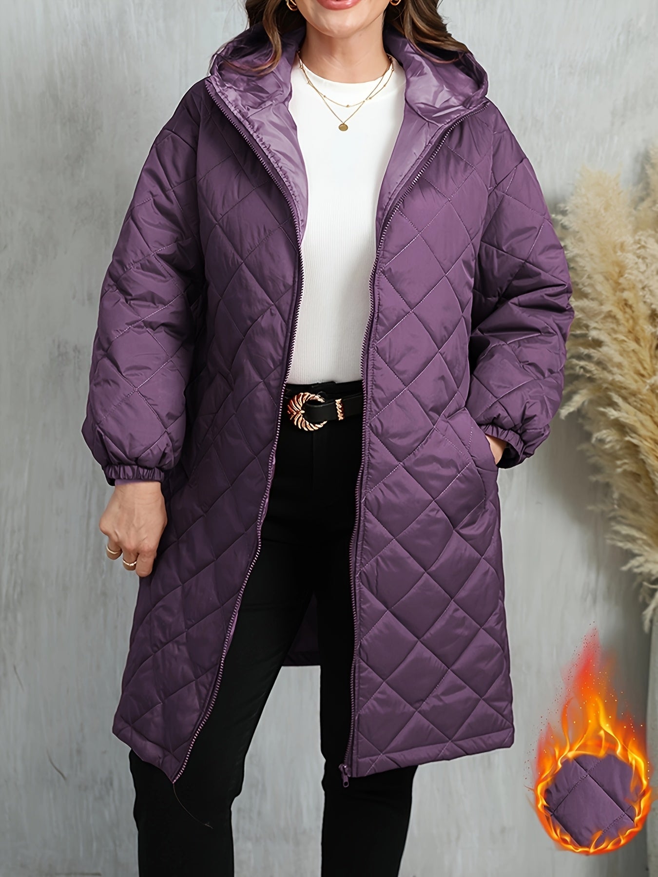 Calista™ | Veste longue matelassée à capuche