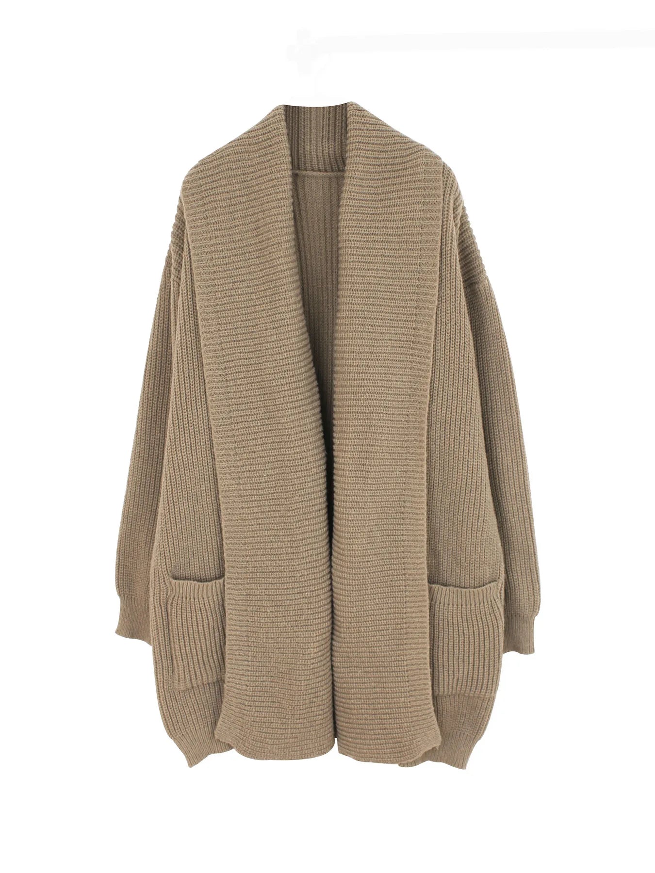Isadora™ | Cardigan long ouvert en maille côtelée