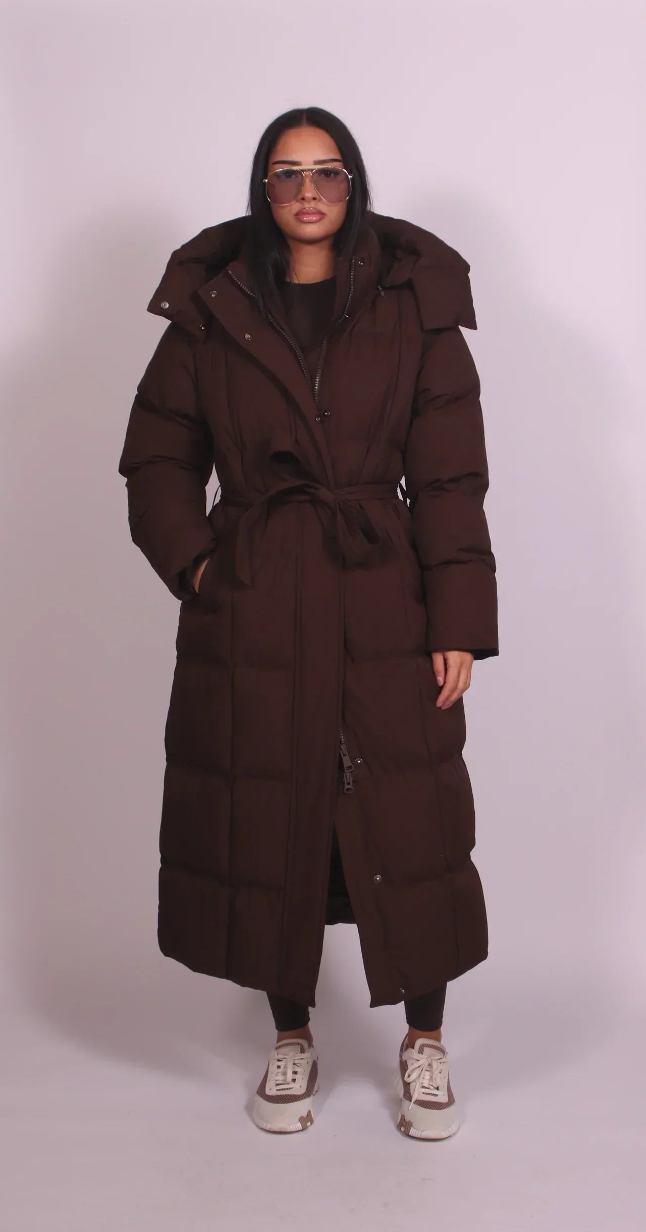 Desiree™ | Doudoune Maxi à Capuche Ceinturée