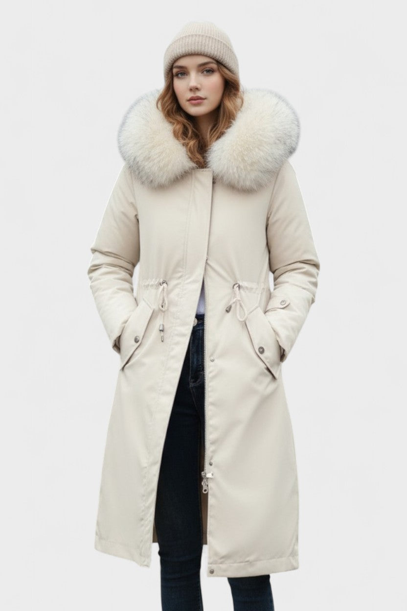 Diora™ | Parka manteau à capuche en fausse fourrure