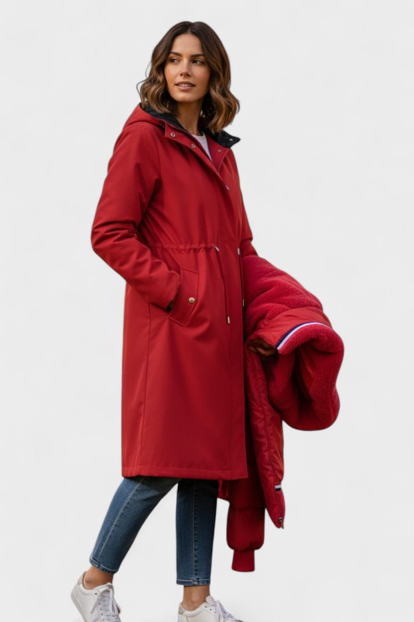 Diora™ | Parka manteau à capuche en fausse fourrure