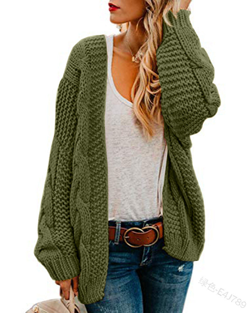 Karine™ | Cardigan court oversize torsadé