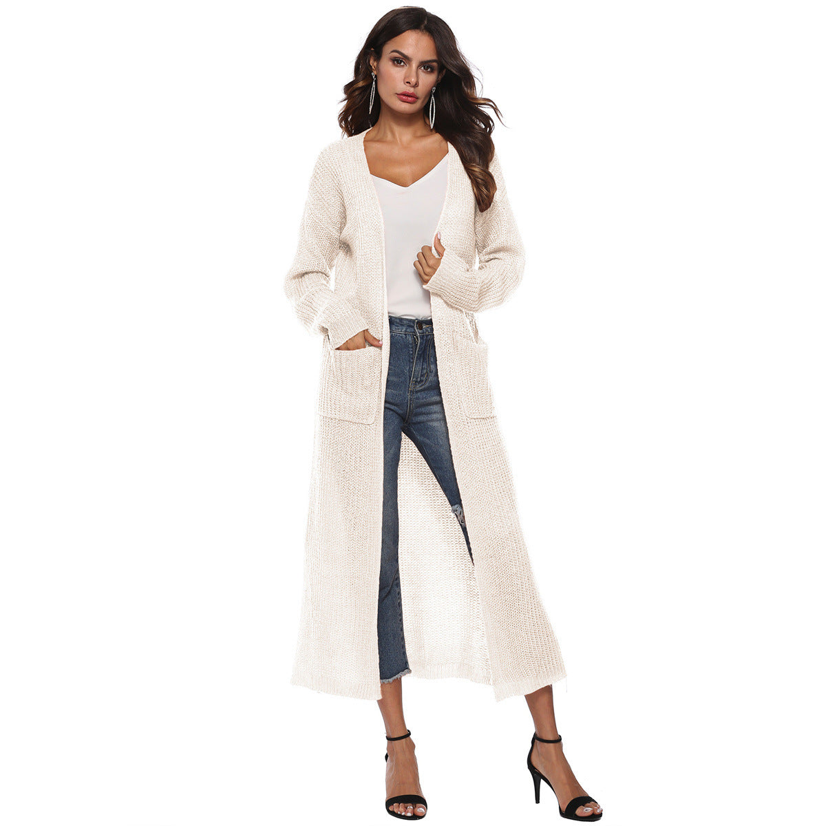 Giada™ | Cardigan long ouvert à poches