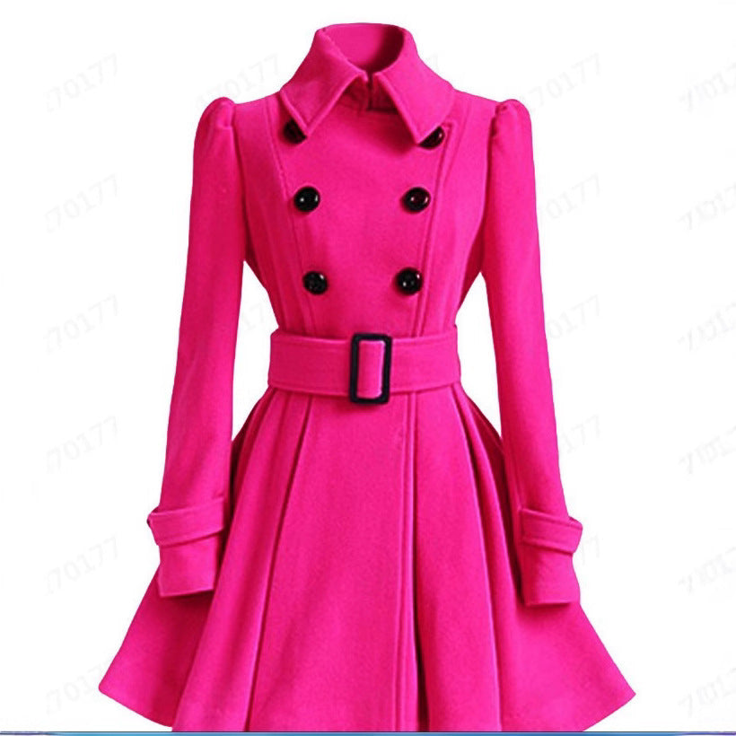 Violaine™ | Manteau évasé ceinturé à double boutonnage
