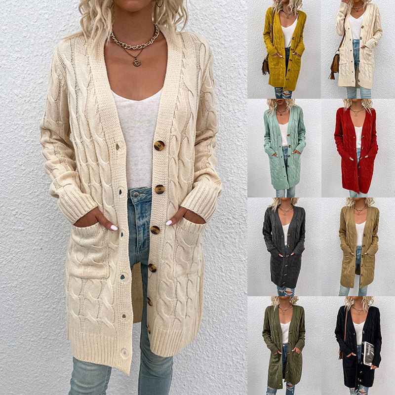 Kiana™ | Cardigan mi-long torsadé boutonné
