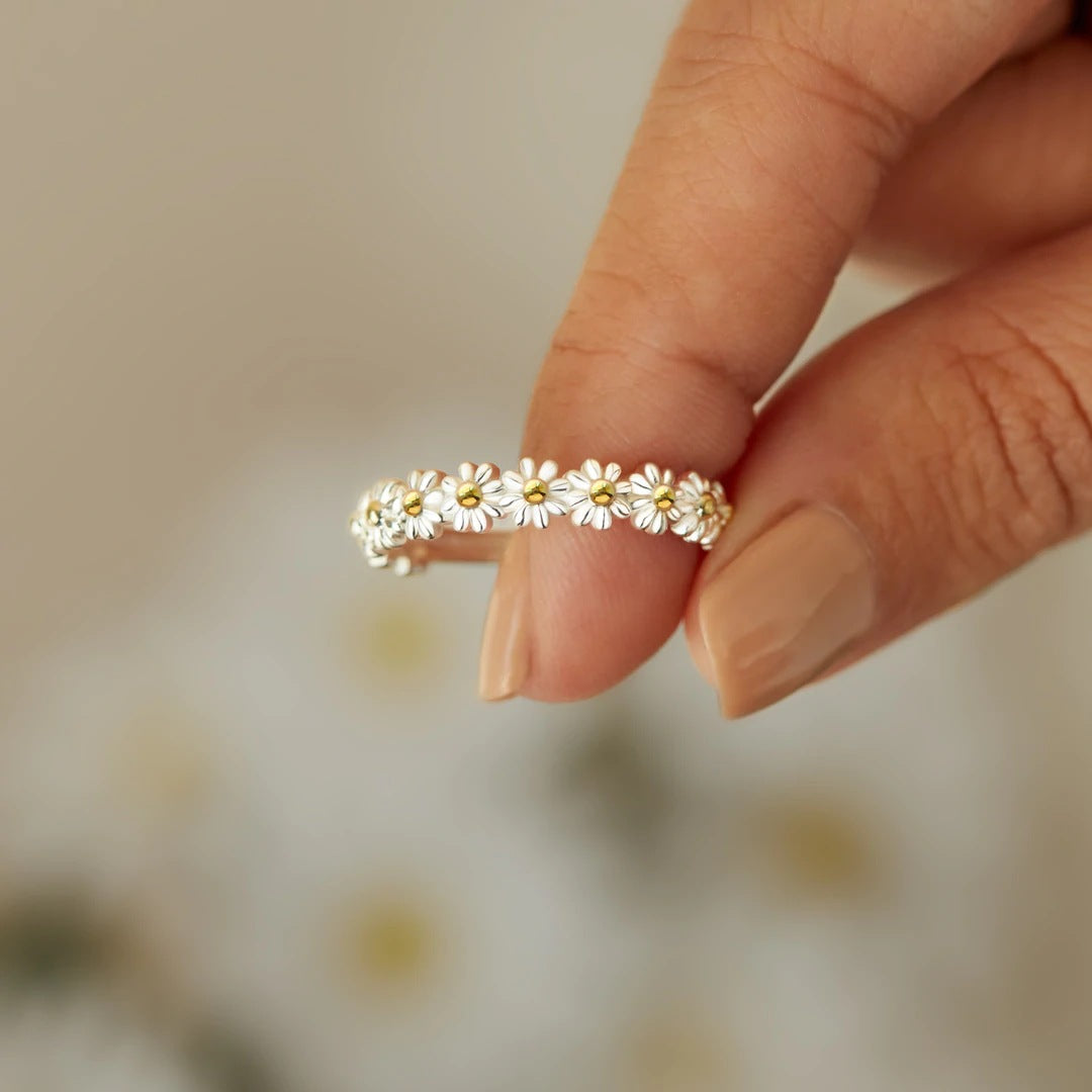 Juliette™ | Bague de Fleurs Élégante en Argent Sterling