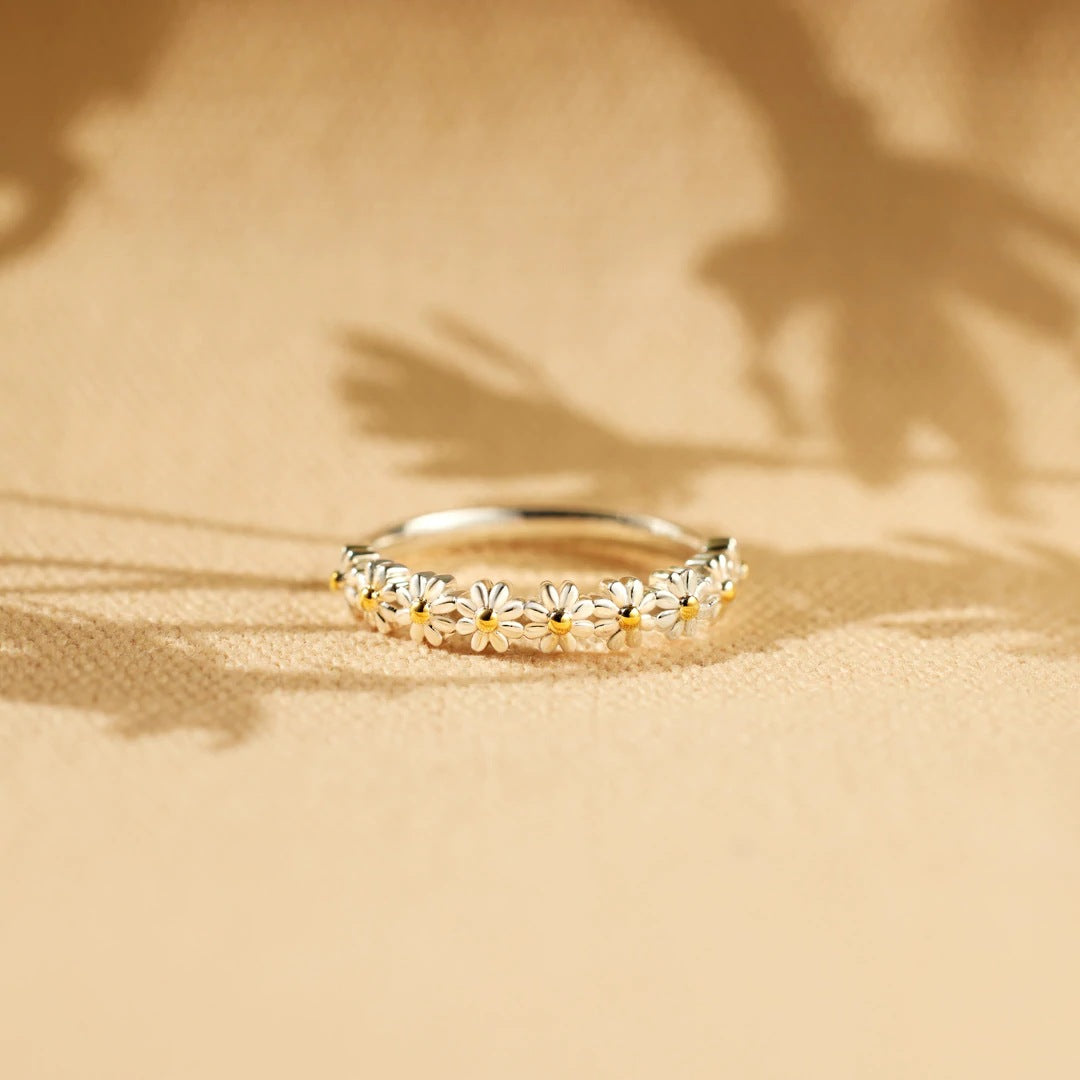 Juliette™ | Bague de Fleurs Élégante en Argent Sterling