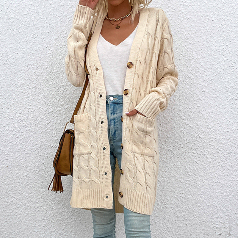 Kiana™ | Cardigan mi-long torsadé boutonné