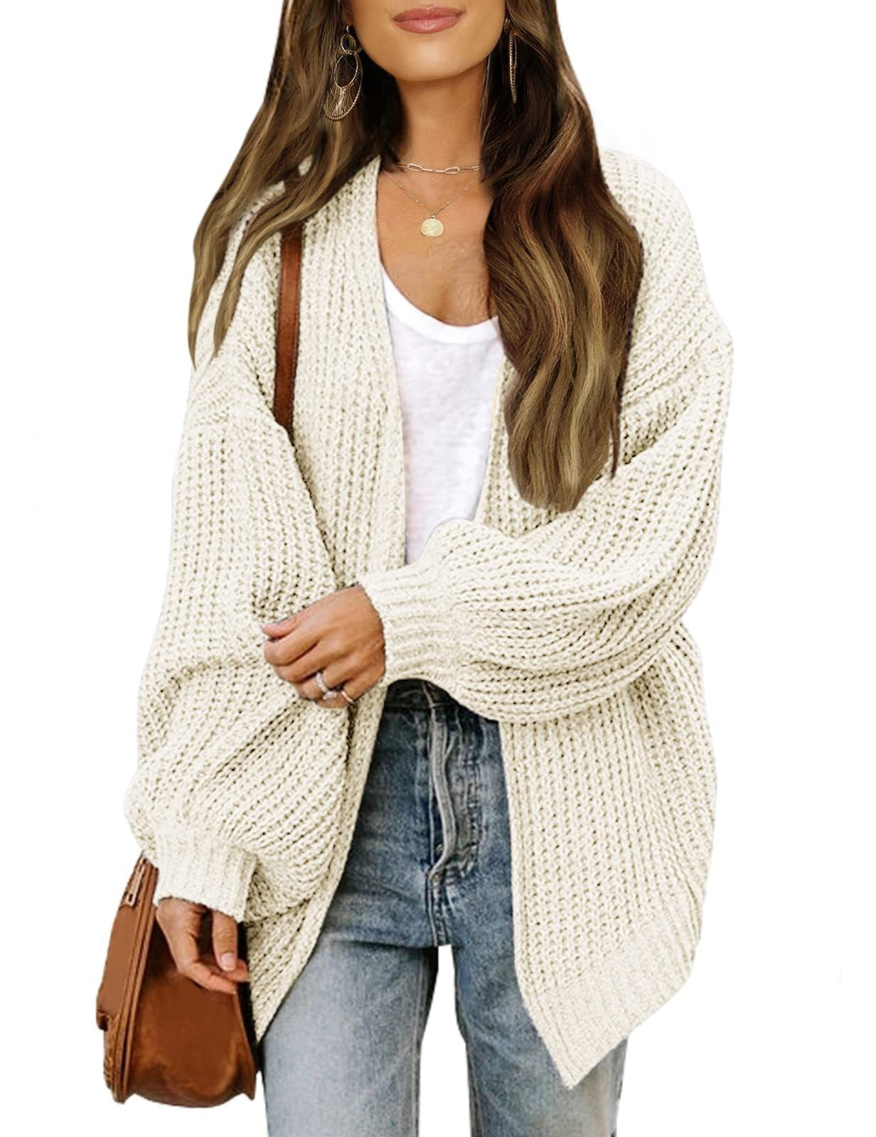 Katya™ | Cardigan oversize ouvert en grosse maille
