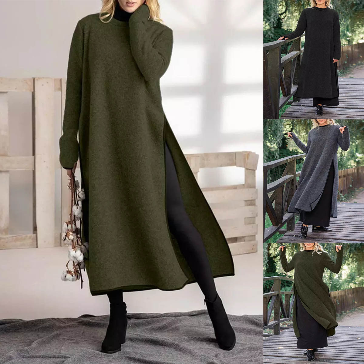 Rosalind™ | Robe Longue en Tricot Élégante