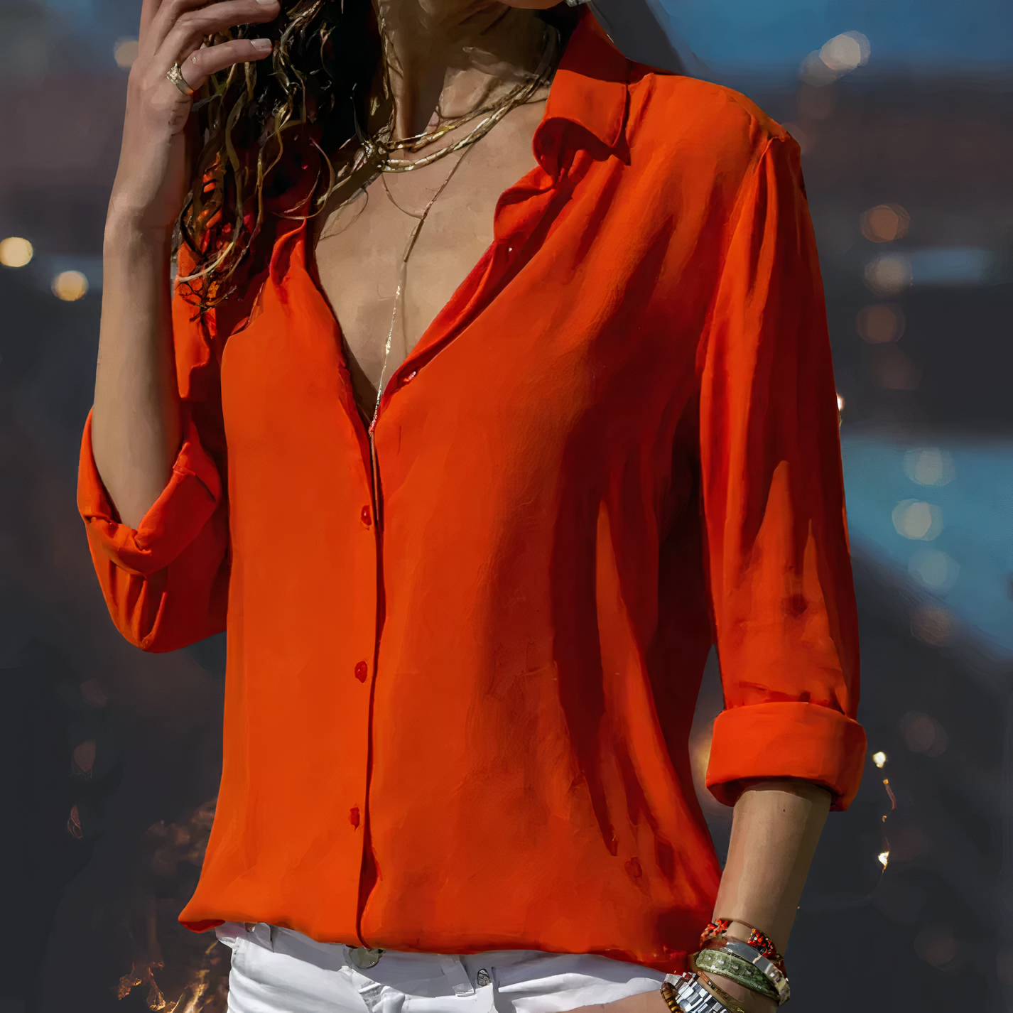 Wolfy™ | Blouse Élégante Fluide