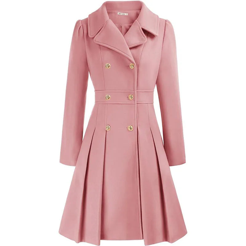 Alethea™ | Manteau évasé plissé croisé