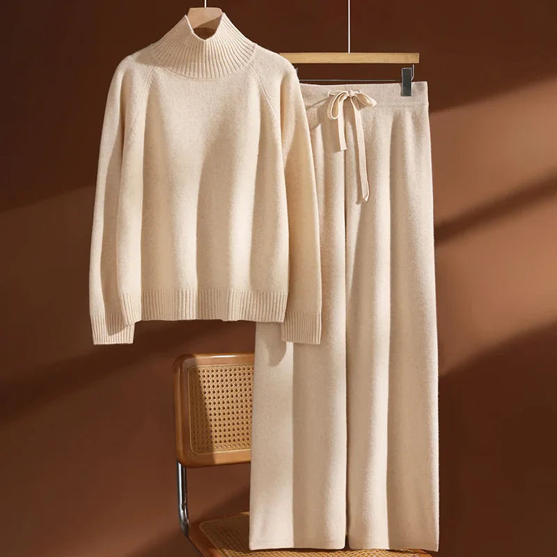 Ekaterina™ | Ensemble maille col montant côtelé
