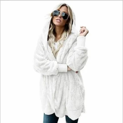 Evie™ | Cardigan teddy ouvert en peluche