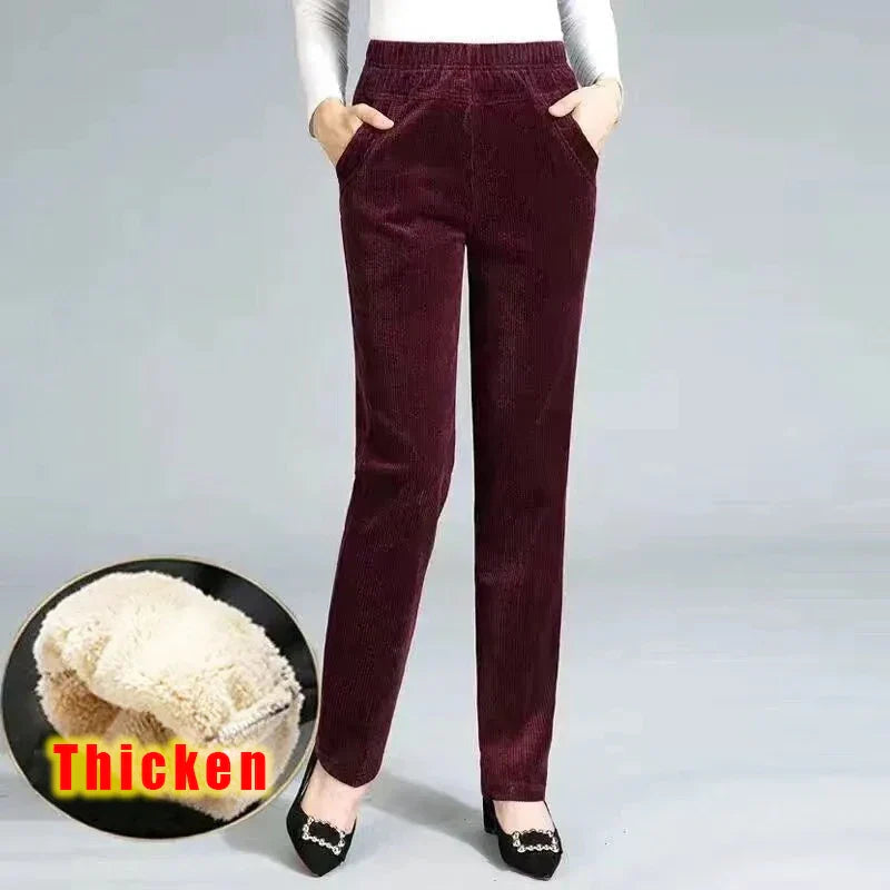 Emiliana™ | Pantalon en velours côtelé doublé épais