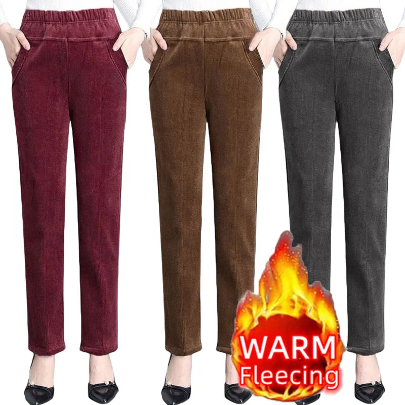 Emiliana™ | Pantalon en velours côtelé doublé épais