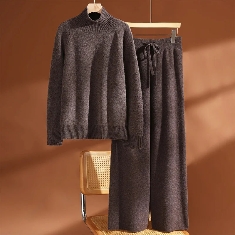 Ekaterina™ | Ensemble maille col montant côtelé