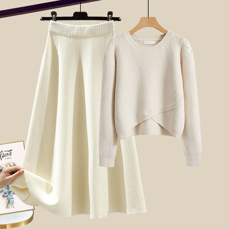 Anne™ | Ensemble Élégant en Tricot avec Sweater et Jupe