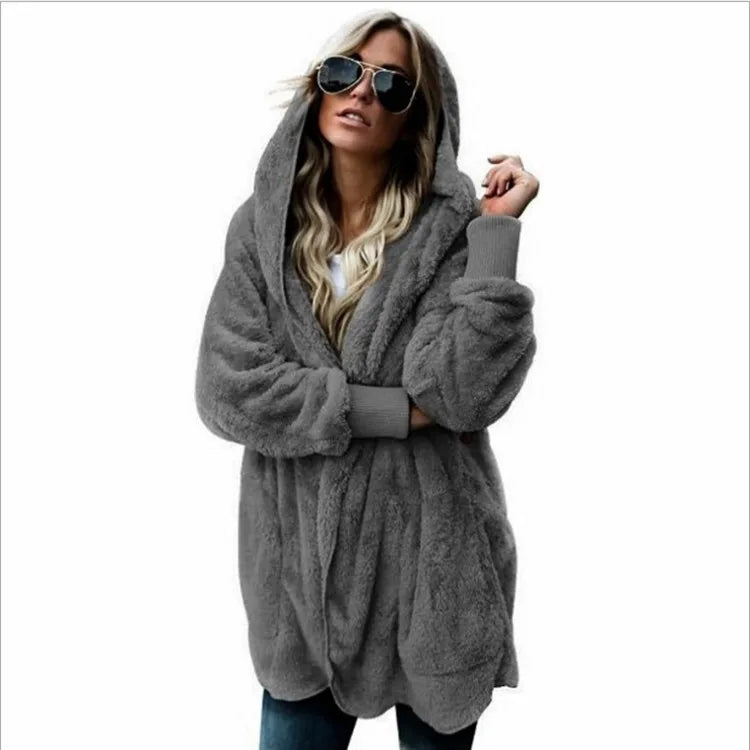Evie™ | Cardigan teddy ouvert en peluche
