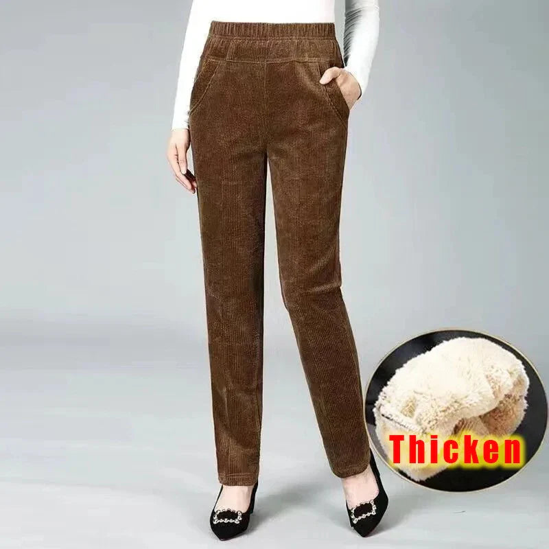 Emiliana™ | Pantalon en velours côtelé doublé épais