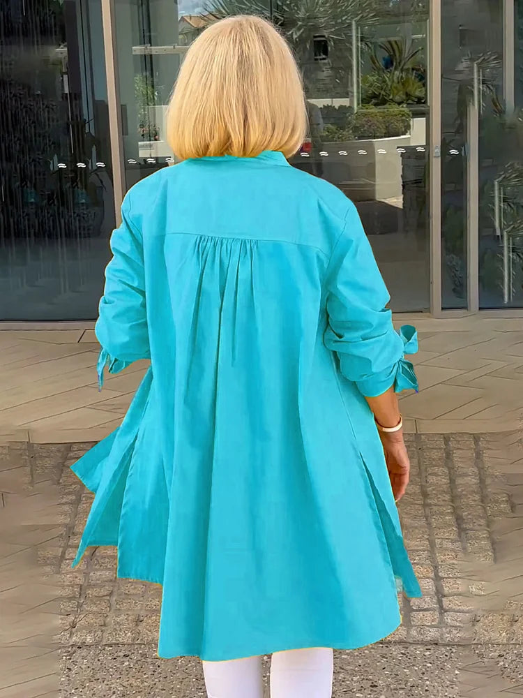 Tina™ | Veste Chemise Évasée en Coton