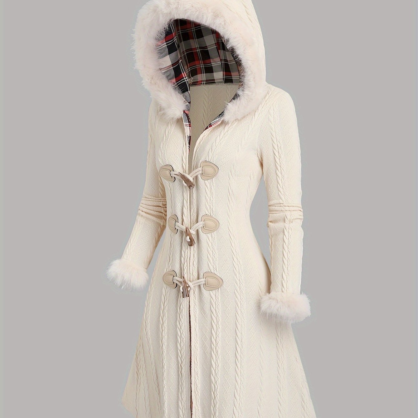 Tala™ | Manteau à capuche en maille torsadée