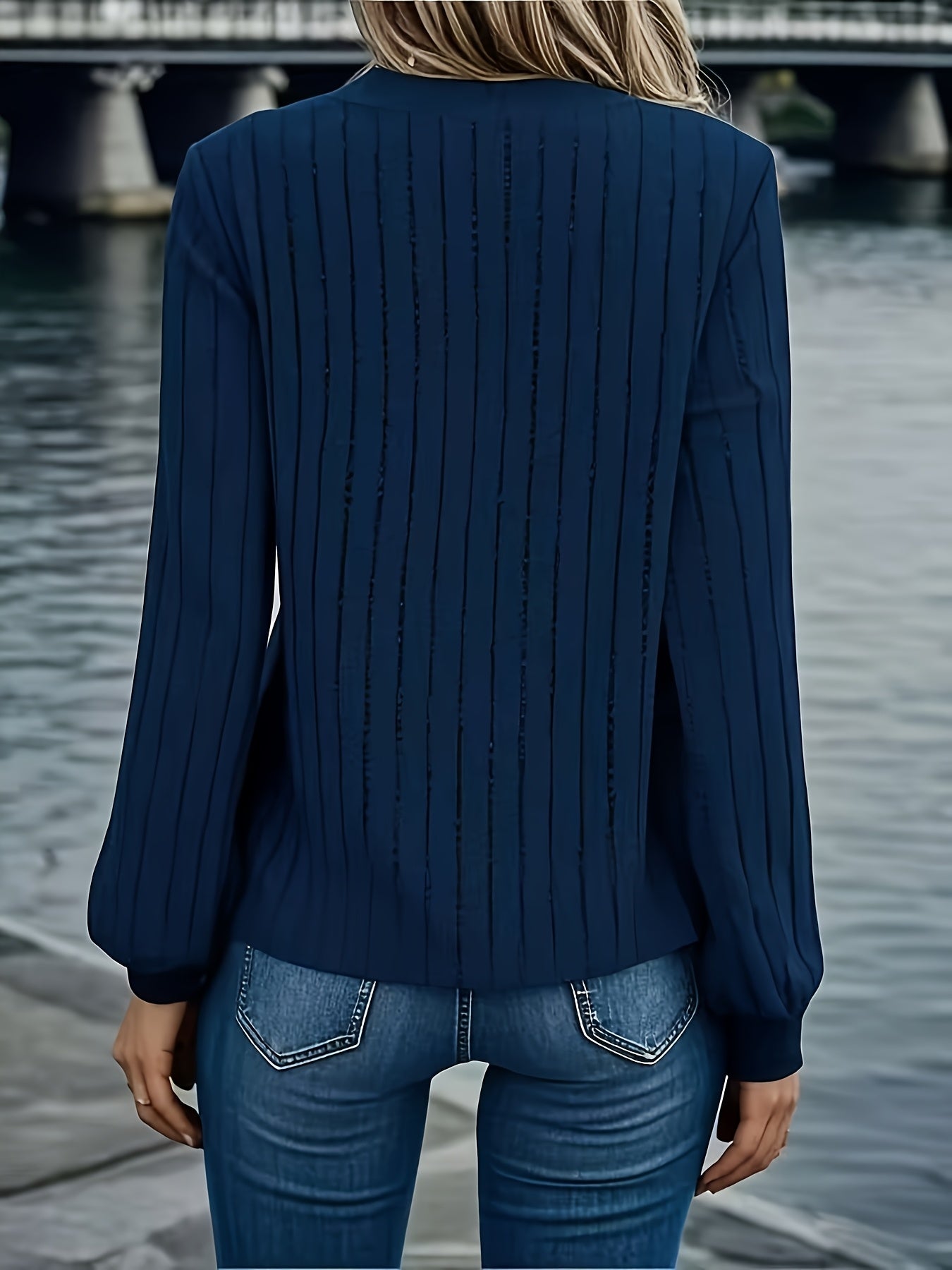 Anouk™ | Pull en Maille Côtelée à Col V