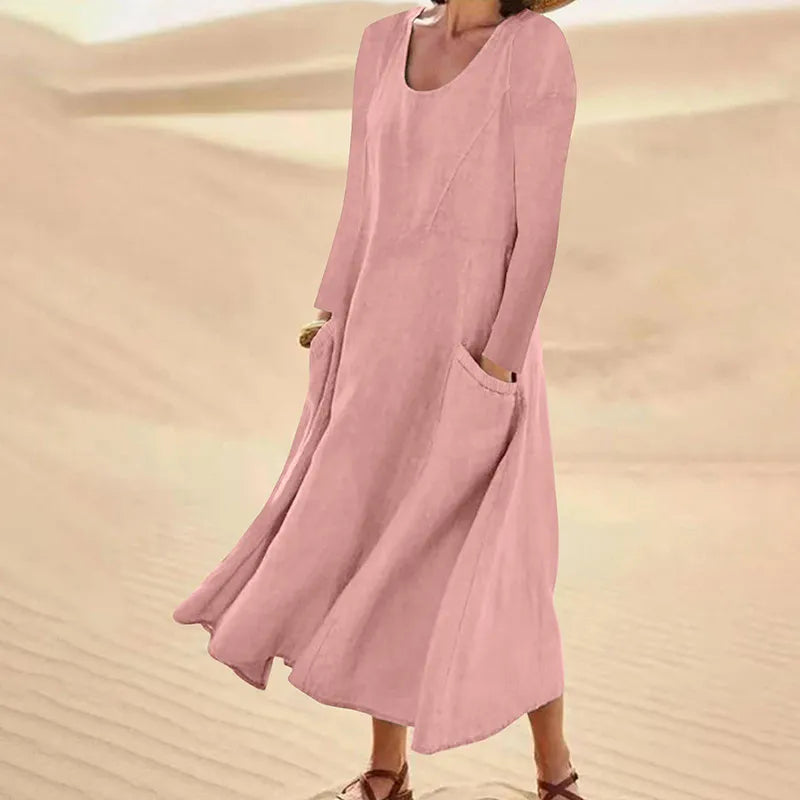 Donin™ | Robe Longue En Coton et  Lin